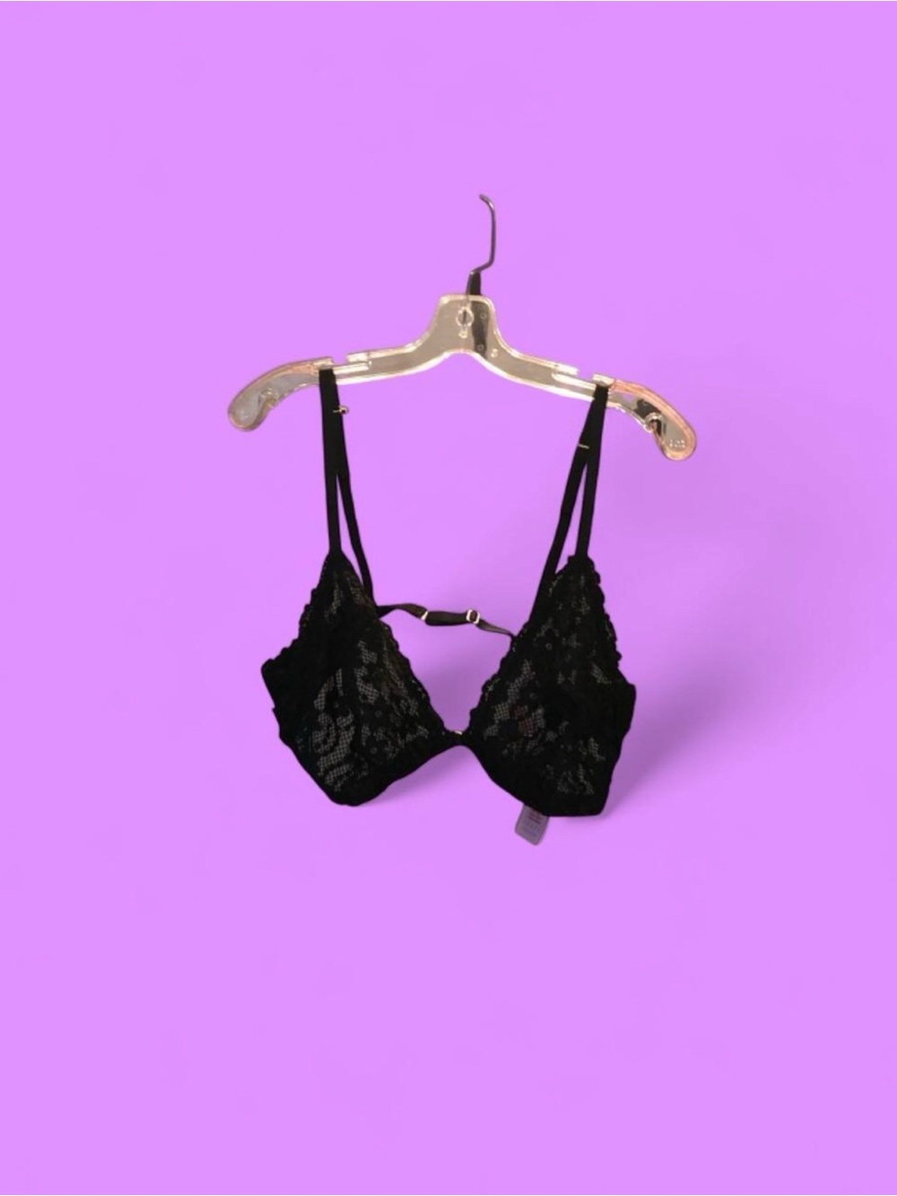 Savage X Fenty Black Lace Triangle Bralette